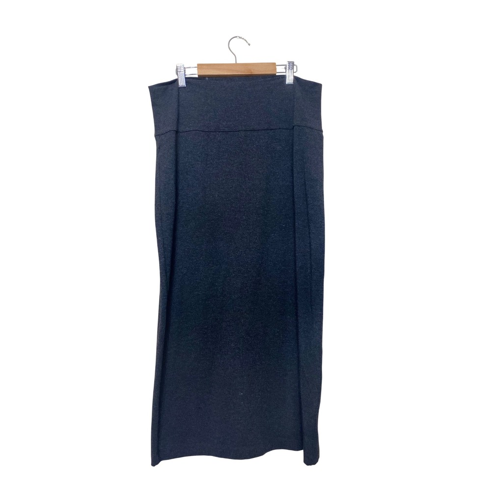 Eileen Fisher Charcoal Gray Italian Yarn Knit Maxi Skirt Womens‎ Medium M